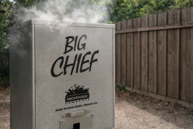 Smoke Rising from Big Chief Electric Smoker
