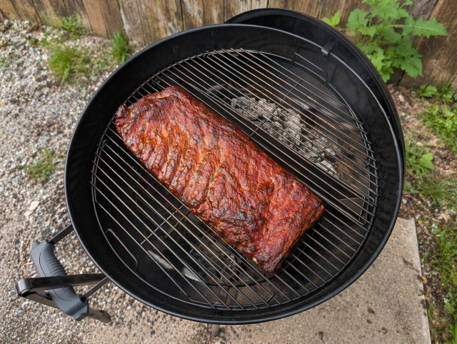 Weber Kettle Smoking Ribs