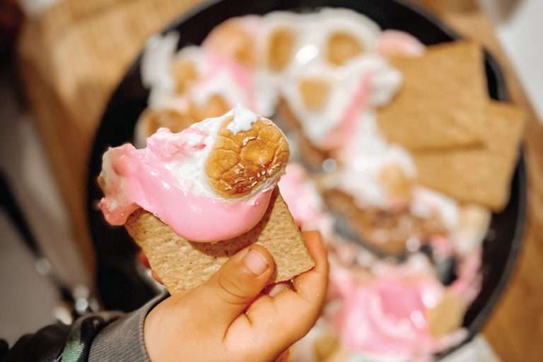 Enjoying Ooni Skillet S'mores Dip