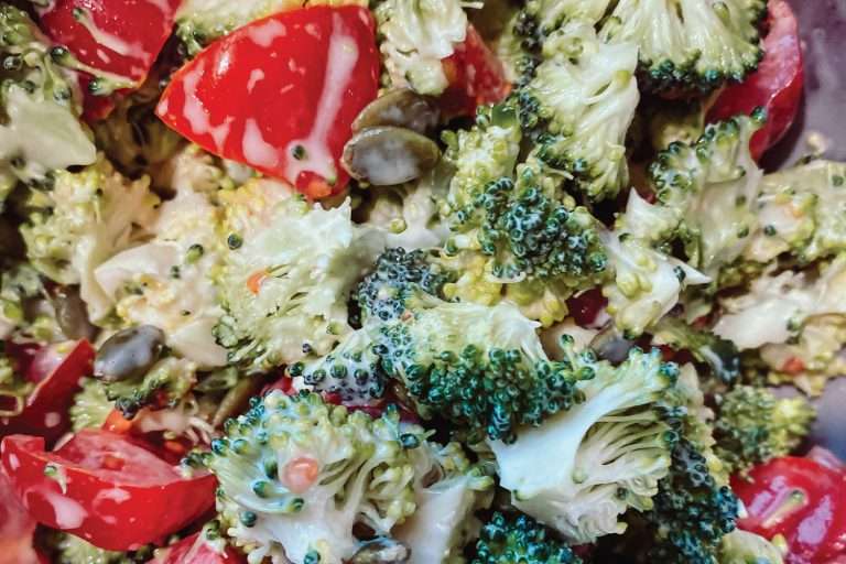 Simple broccoli salad side dish bbq